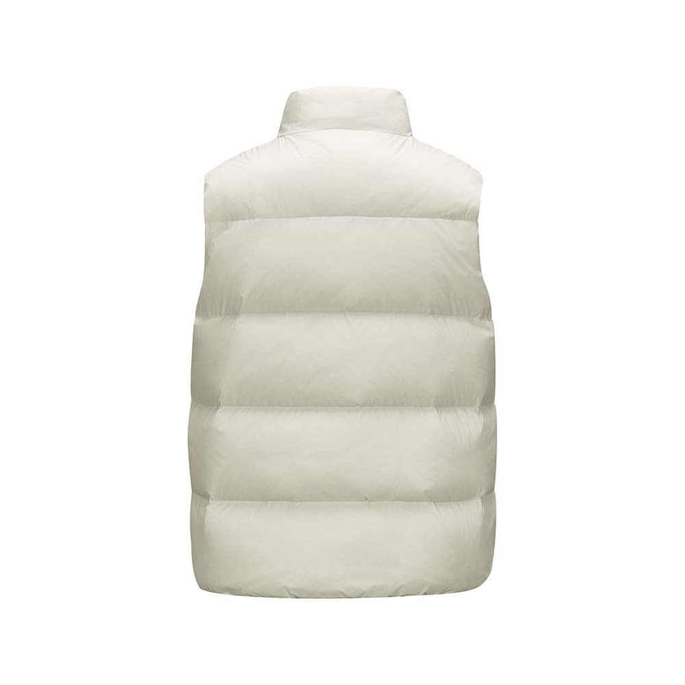 Skechers unisex Sport-Utility Woven Down Vest in Vanilla Ice for lifestyle wear