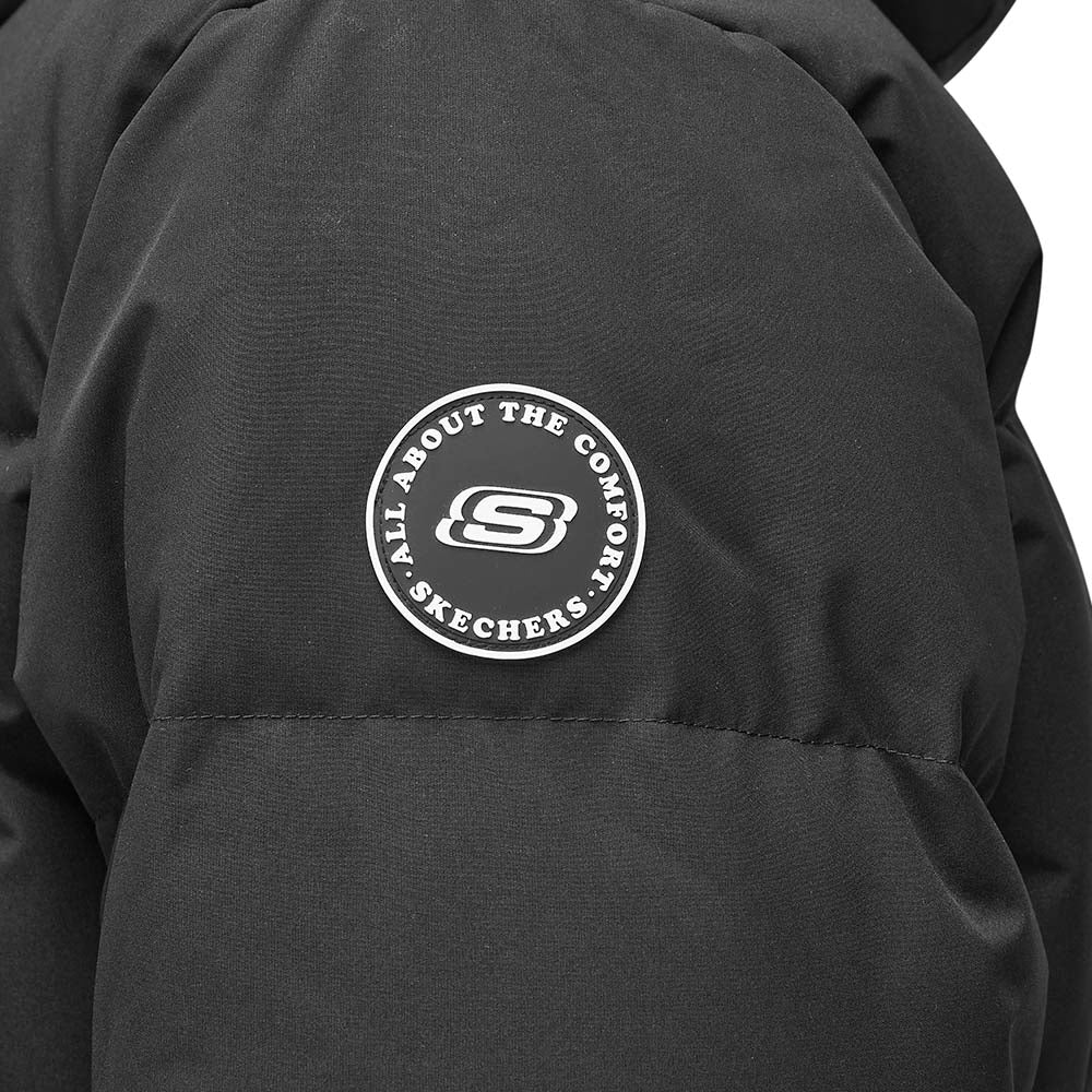 Skechers unisex Sport-Utility Woven Down Coat in Black Beauty for lifestyle wear