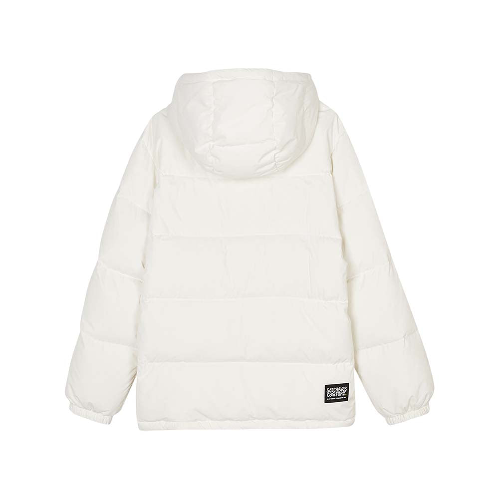Skechers unisex Sport-Utility Woven Down Jacket in Marshmallow for lifestyle wear