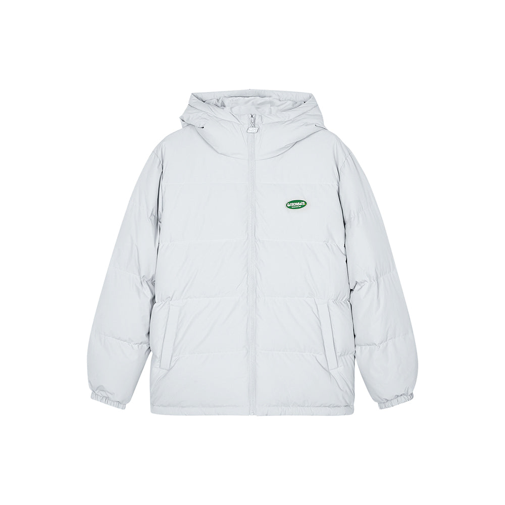 Skechers unisex Sport-Utility Woven Down Jacket in Harbor Mist for lifestyle wear