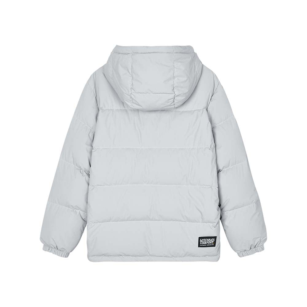 Skechers unisex Sport-Utility Woven Down Jacket in Harbor Mist for lifestyle wear