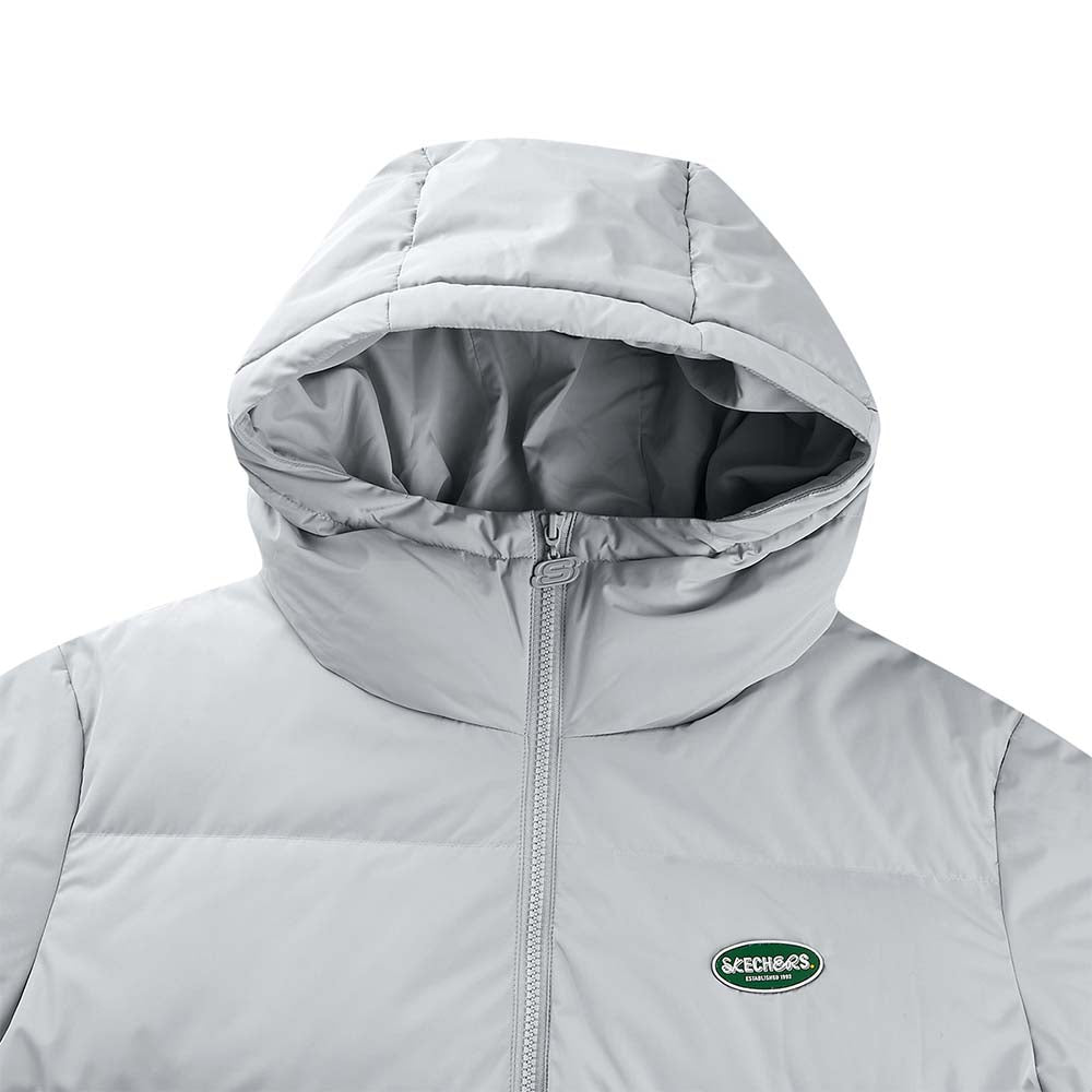 Skechers unisex Sport-Utility Woven Down Jacket in Harbor Mist for lifestyle wear