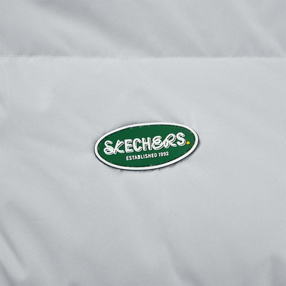 Skechers unisex Sport-Utility Woven Down Jacket in Harbor Mist for lifestyle wear