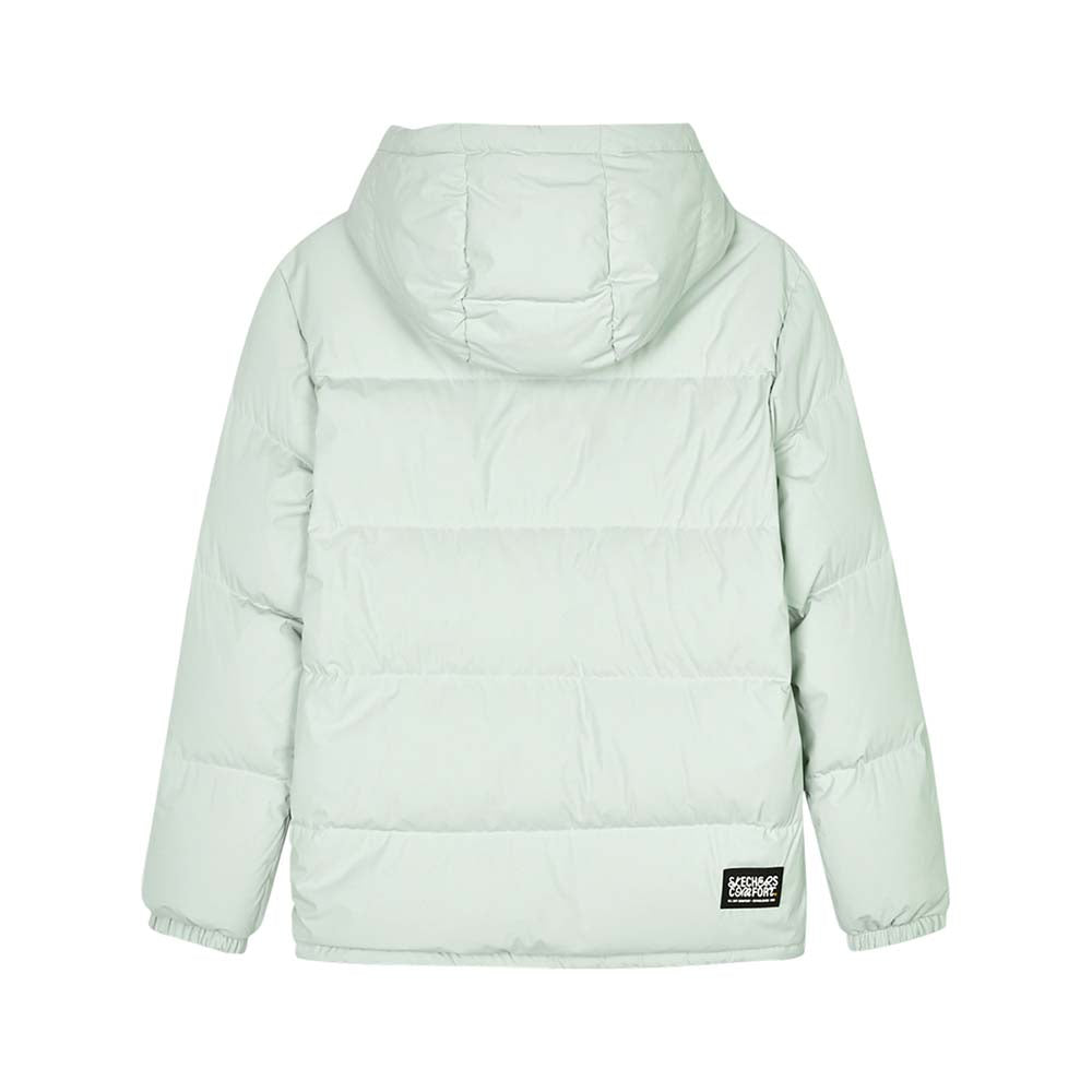 Skechers unisex Sport-Utility Woven Down Jacket in Mercury Green for lifestyle wear