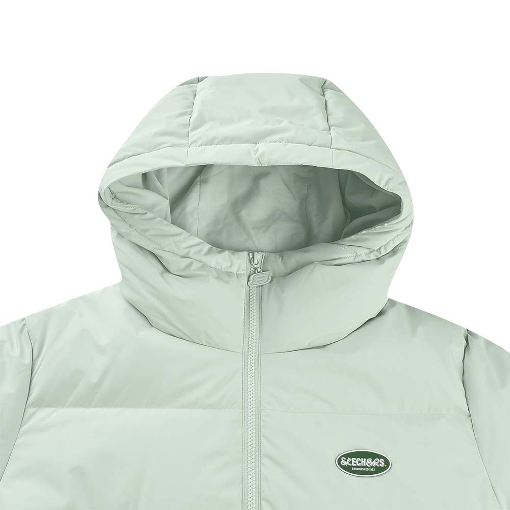 Skechers unisex Sport-Utility Woven Down Jacket in Mercury Green for lifestyle wear