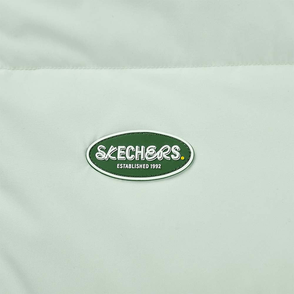 Skechers unisex Sport-Utility Woven Down Jacket in Mercury Green for lifestyle wear