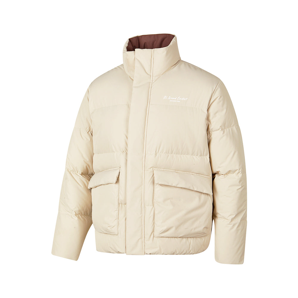 Skechers unisex Sport-Utility Woven Down Jacket in Peyote for lifestyle wear