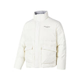 Skechers unisex Sport-Utility Woven Down Jacket in Marshmallow for lifestyle wear