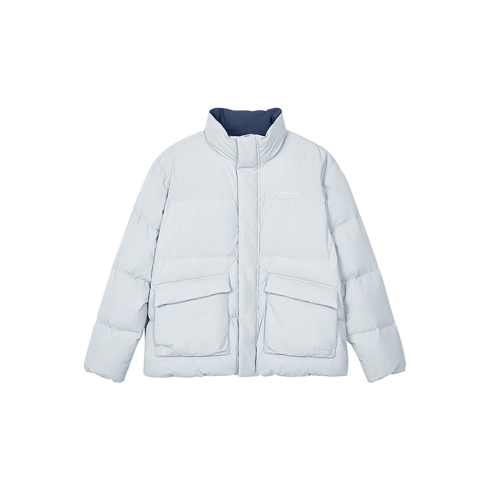 Skechers unisex Sport-Utility Woven Down Jacket in Harbor Mist for lifestyle wear