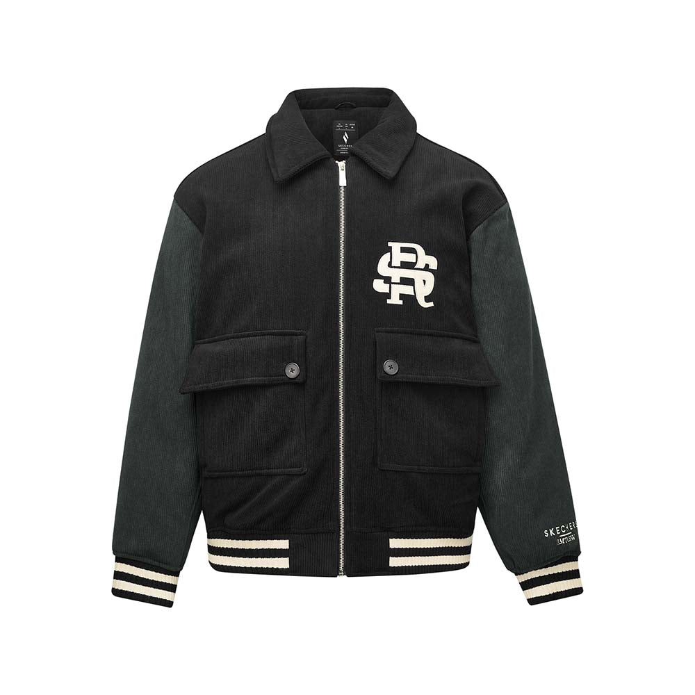 Skechers X Romantic Crown Knit Down Jacket, unisex lifestyle apparel in Onyx Black