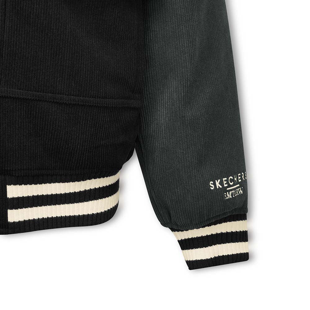 Skechers X Romantic Crown Knit Down Jacket, unisex lifestyle apparel in Onyx Black