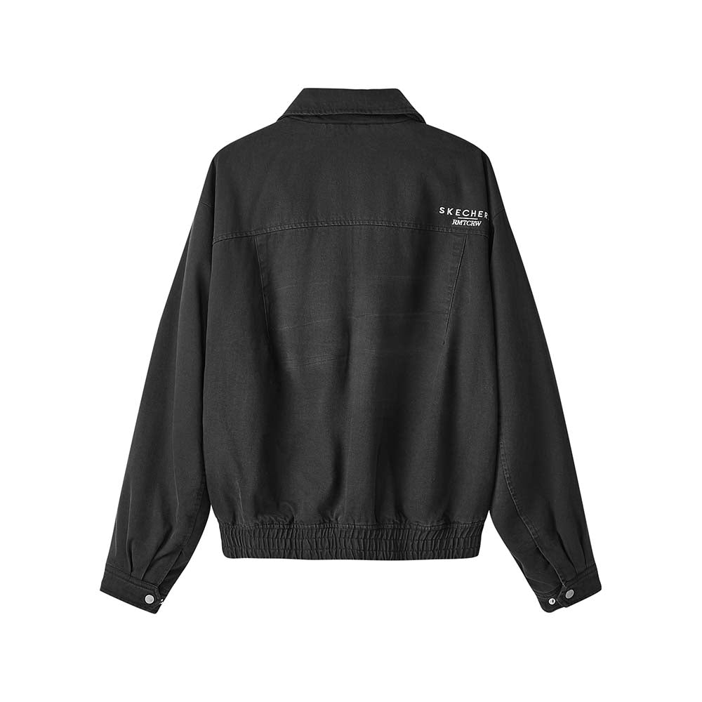 Skechers X Romantic Crown Woven Quilted Jacket, unisex lifestyle apparel in Ebony