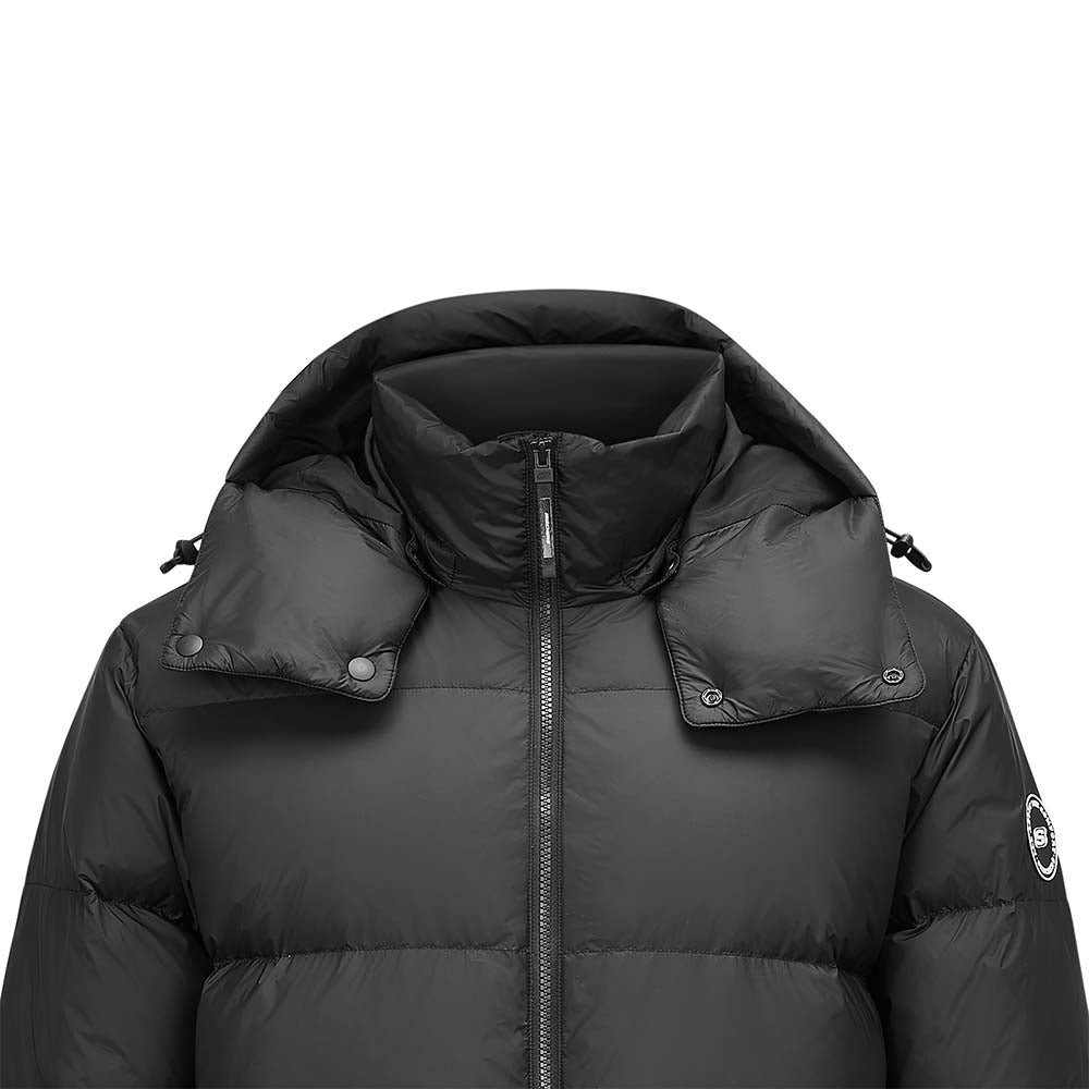 Skechers unisex Sport-Utility Woven Down Jacket in Black Beauty for lifestyle wear