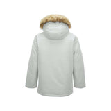 Skechers unisex Sport-Utility Woven Down Parka in Gray Violet for lifestyle wear
