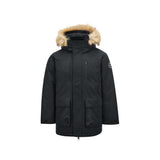 Skechers unisex Sport-Utility Woven Down Parka in Black Beauty for lifestyle wear