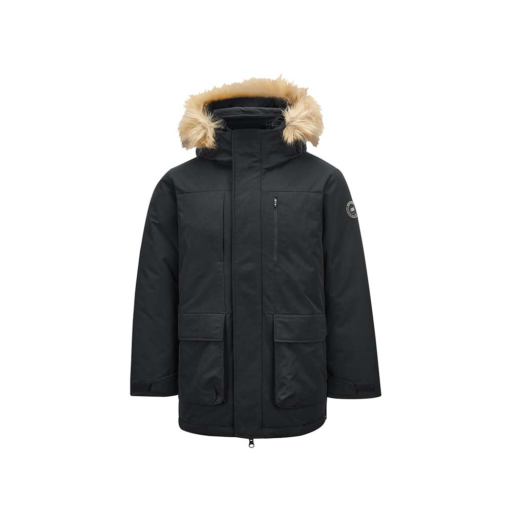 Skechers unisex Sport-Utility Woven Down Parka in Black Beauty for lifestyle wear