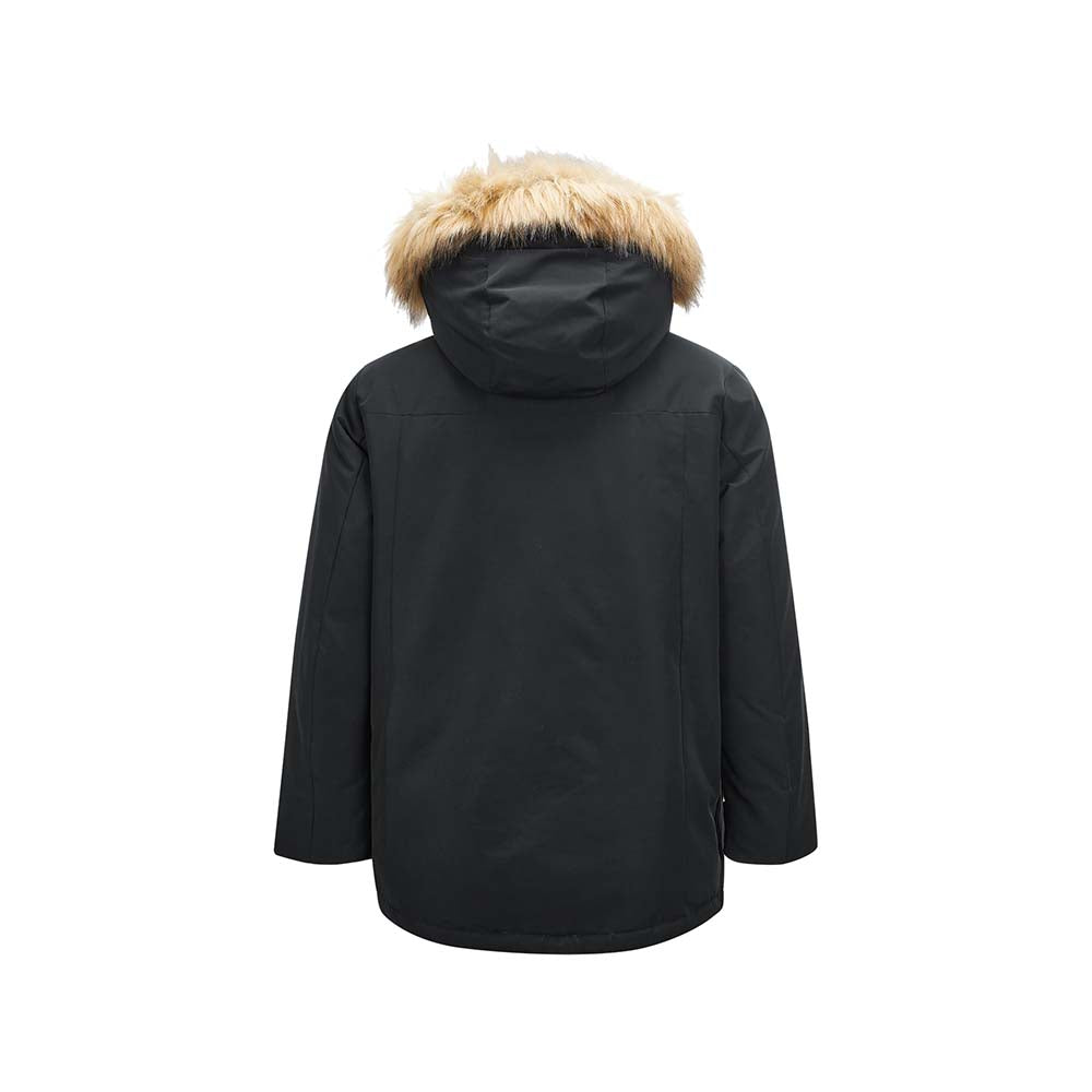 Skechers unisex Sport-Utility Woven Down Parka in Black Beauty for lifestyle wear