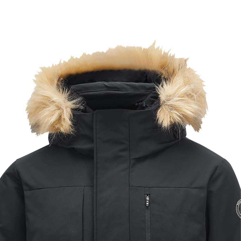 Skechers unisex Sport-Utility Woven Down Parka in Black Beauty for lifestyle wear