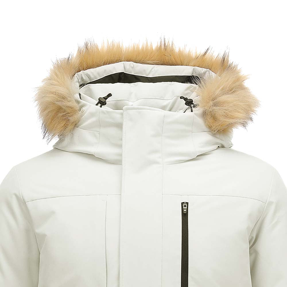 Skechers unisex Sport-Utility Woven Down Parka in Silver Birch for lifestyle wear