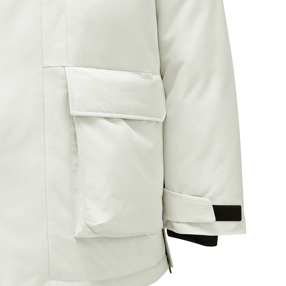 Skechers unisex Sport-Utility Woven Down Parka in Silver Birch for lifestyle wear
