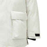 Skechers unisex Sport-Utility Woven Down Parka in Silver Birch for lifestyle wear