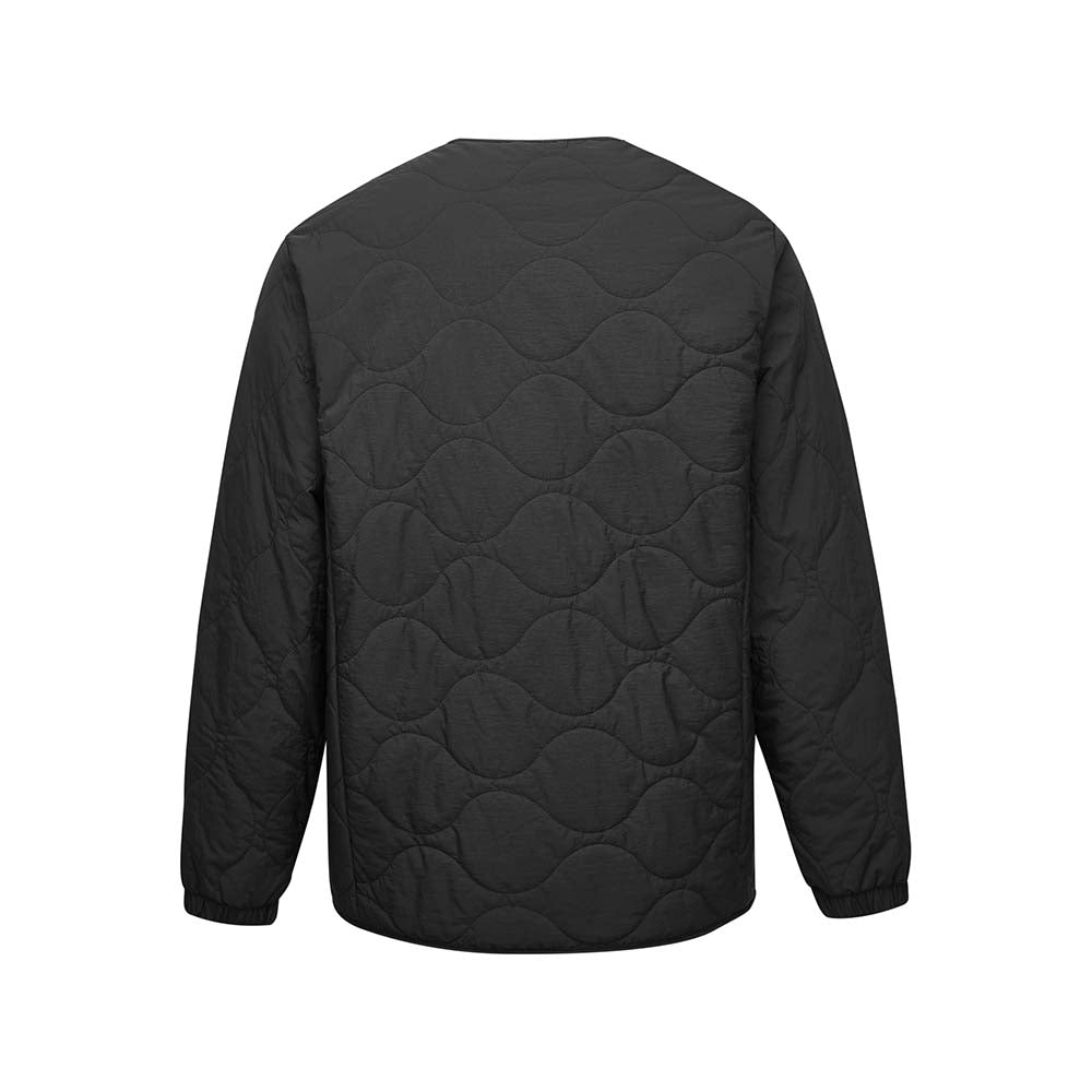 Skechers X SmileyWorld Woven Quilted Jacket, unisex lifestyle apparel in Black Beauty