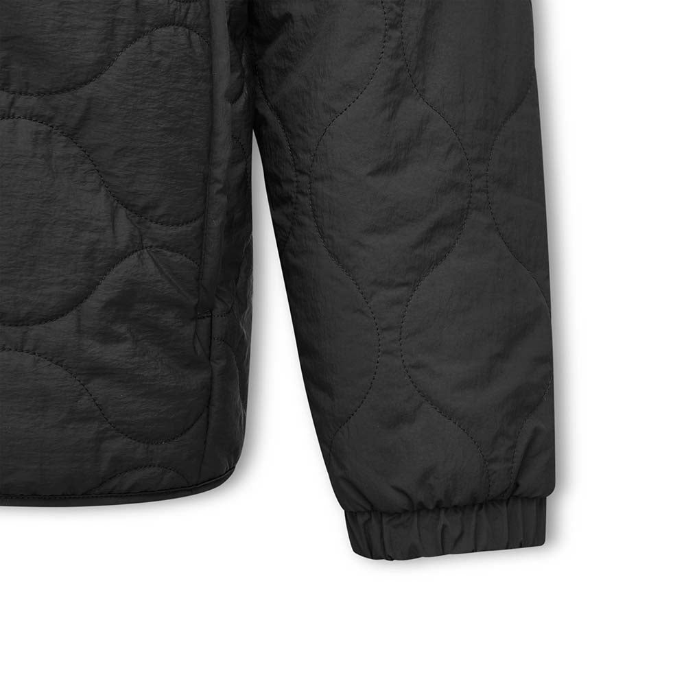 Skechers X SmileyWorld Woven Quilted Jacket, unisex lifestyle apparel in Black Beauty