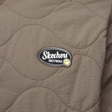 Skechers X SmileyWorld Woven Quilted Jacket, unisex lifestyle apparel in Morel