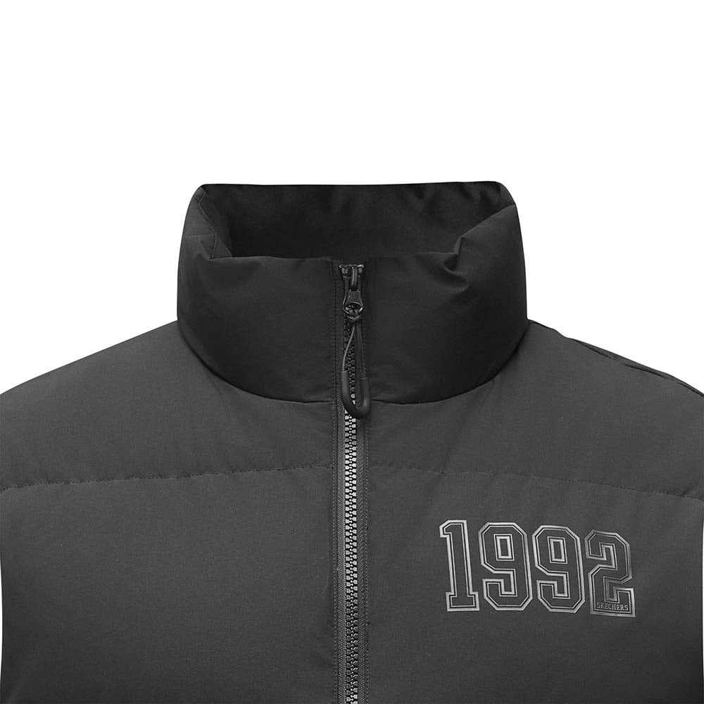 Skechers unisex Sport-Utility Woven Down Vest in Black Beauty for lifestyle wear