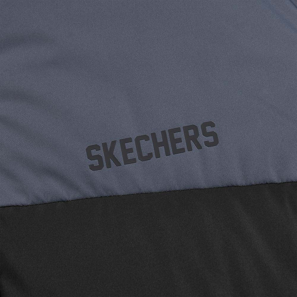 Skechers unisex Go Trail Woven Down Coat in Black Beauty for outdoor performance wear