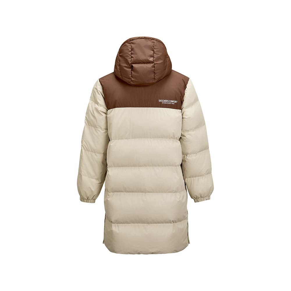 Skechers unisex Go Trail Woven Down Coat in Peyote for outdoor performance wear