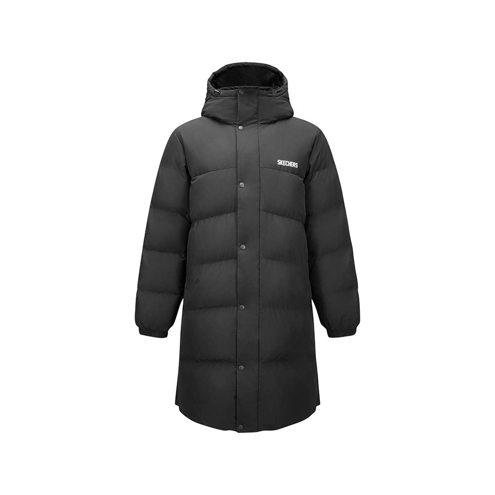 Skechers unisex Sport-Utility Woven Down Coat in Black Beauty for lifestyle wear
