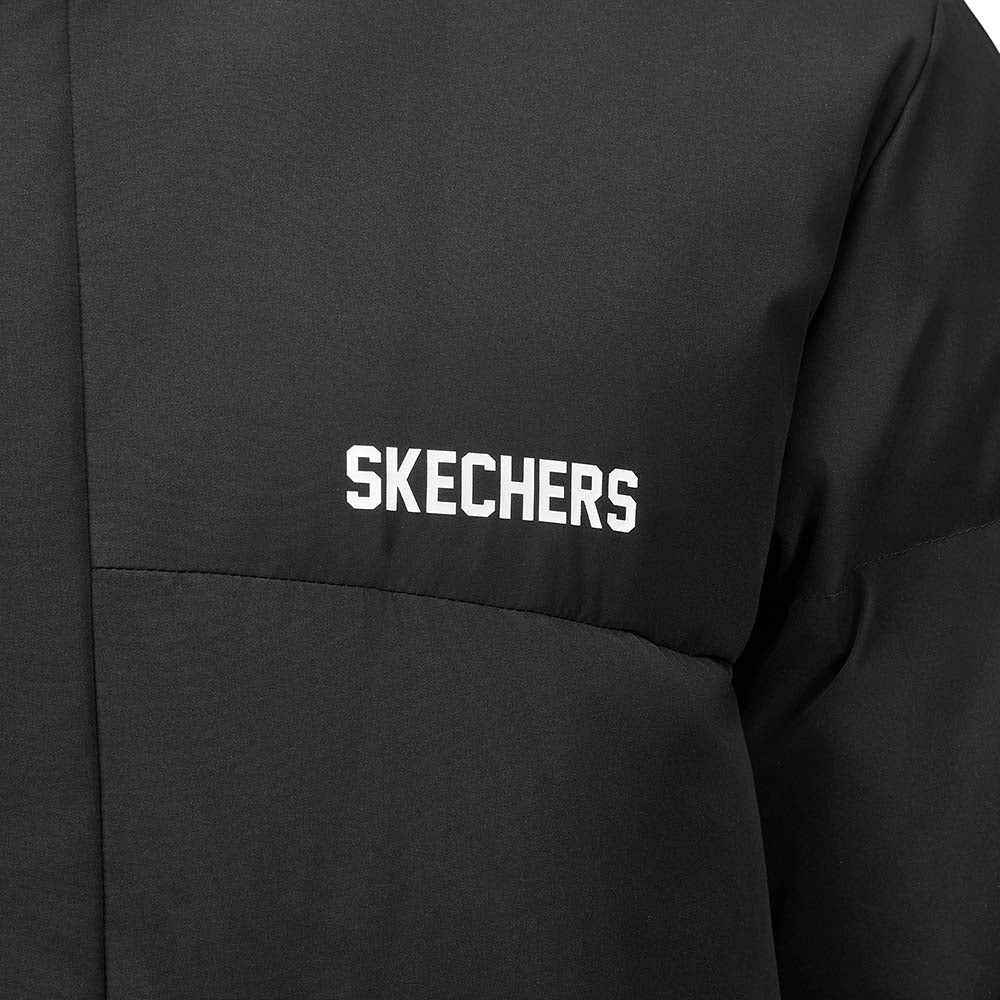 Skechers unisex Sport-Utility Woven Down Coat in Black Beauty for lifestyle wear