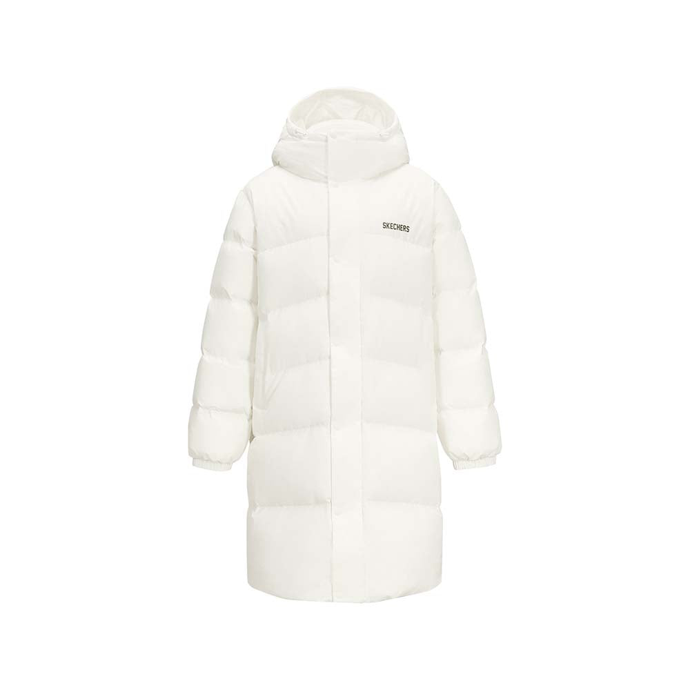 Skechers unisex Sport-Utility Woven Down Coat in Marshmallow for lifestyle wear