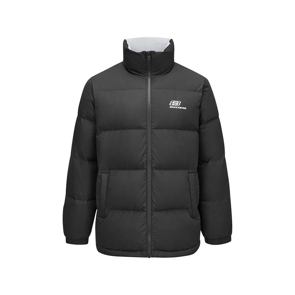 Skechers unisex Sport-Utility Woven Down Jacket in Black Beauty for lifestyle wear