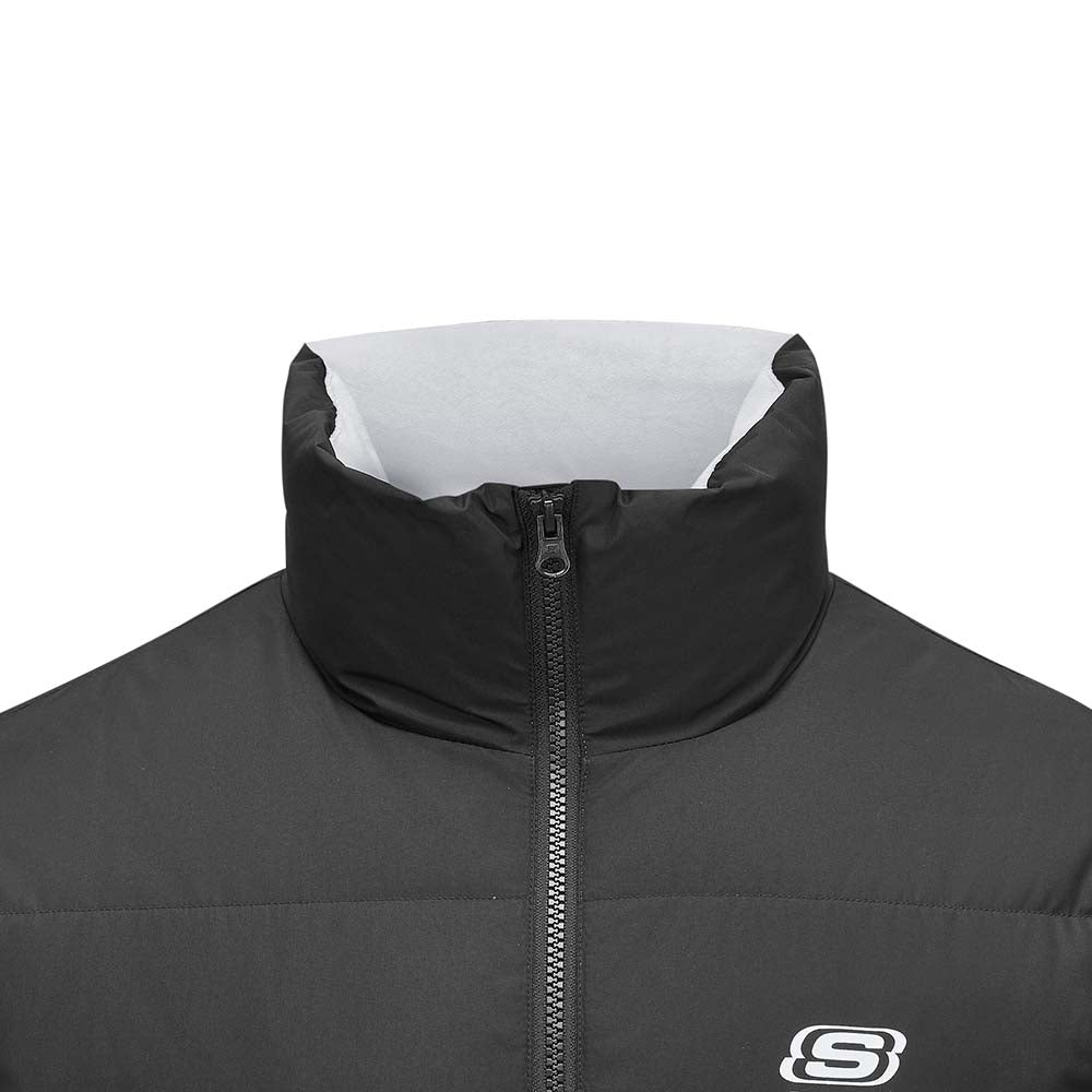 Skechers unisex Sport-Utility Woven Down Jacket in Black Beauty for lifestyle wear