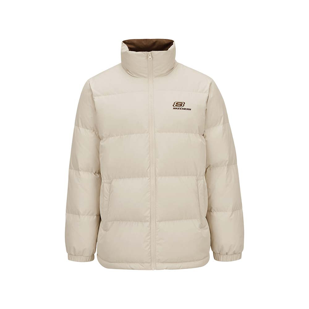 Skechers unisex Sport-Utility Woven Down Jacket in Peyote for lifestyle wear