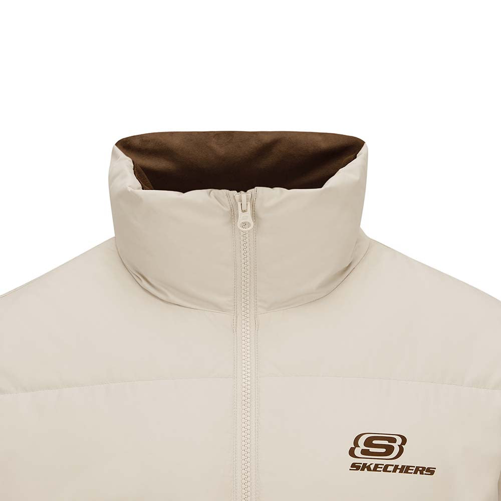 Skechers unisex Sport-Utility Woven Down Jacket in Peyote for lifestyle wear