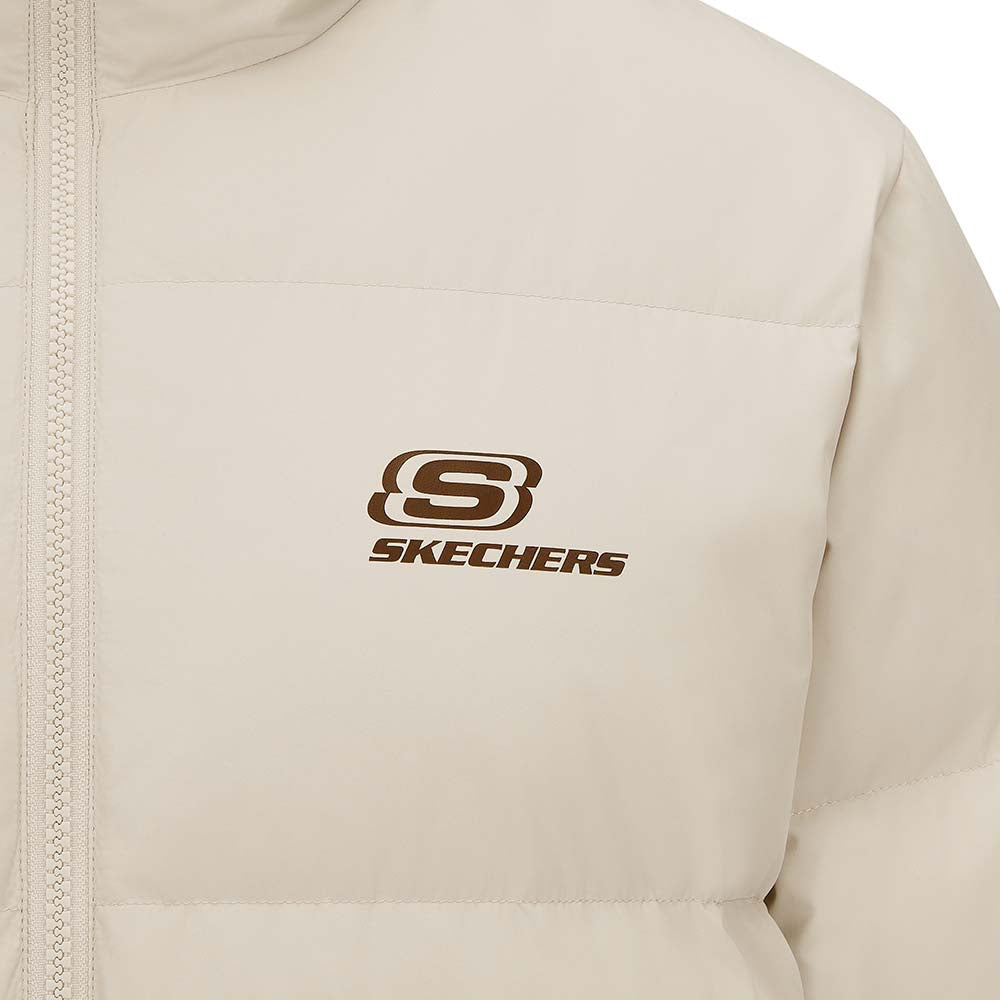 Skechers unisex Sport-Utility Woven Down Jacket in Peyote for lifestyle wear