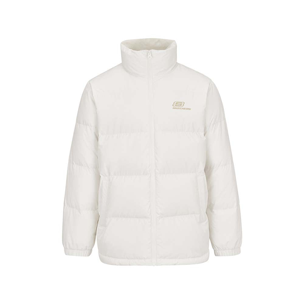 Skechers unisex Sport-Utility Woven Down Jacket in Marshmallow for lifestyle wear