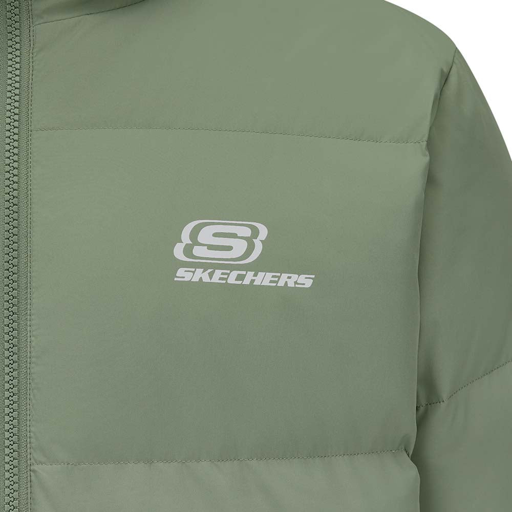 Skechers unisex Sport-Utility Woven Down Jacket in Sea Spray for lifestyle wear