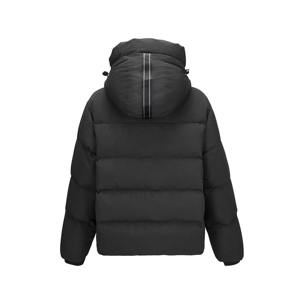 Skechers women's Go Trail Woven Down Jacket in Black Beauty for outdoor performance wear