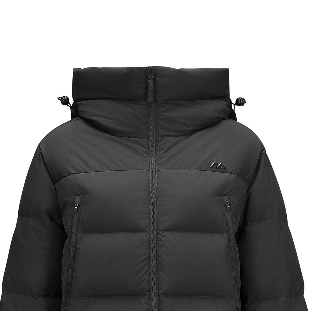 Skechers women's Go Trail Woven Down Jacket in Black Beauty for outdoor performance wear