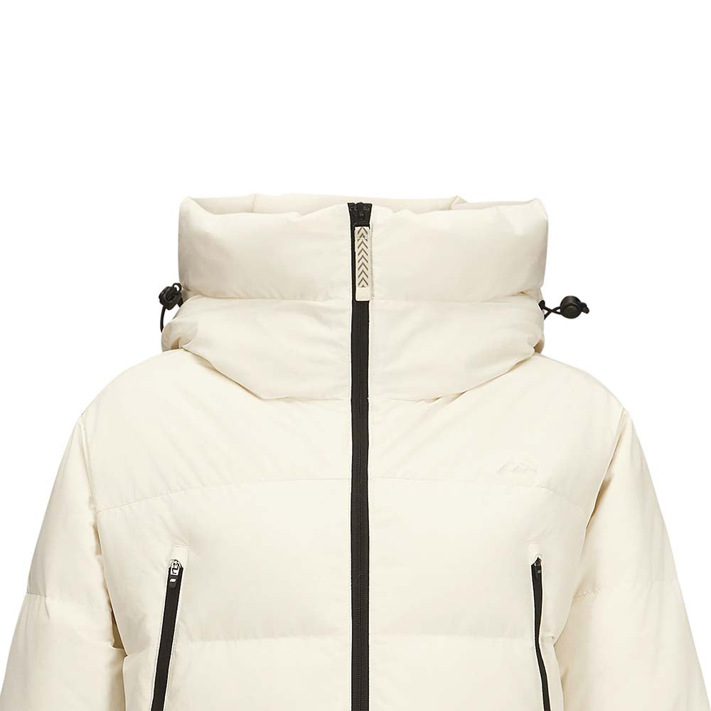 Skechers women's Go Trail Woven Down Jacket in Eggnog for outdoor performance wear