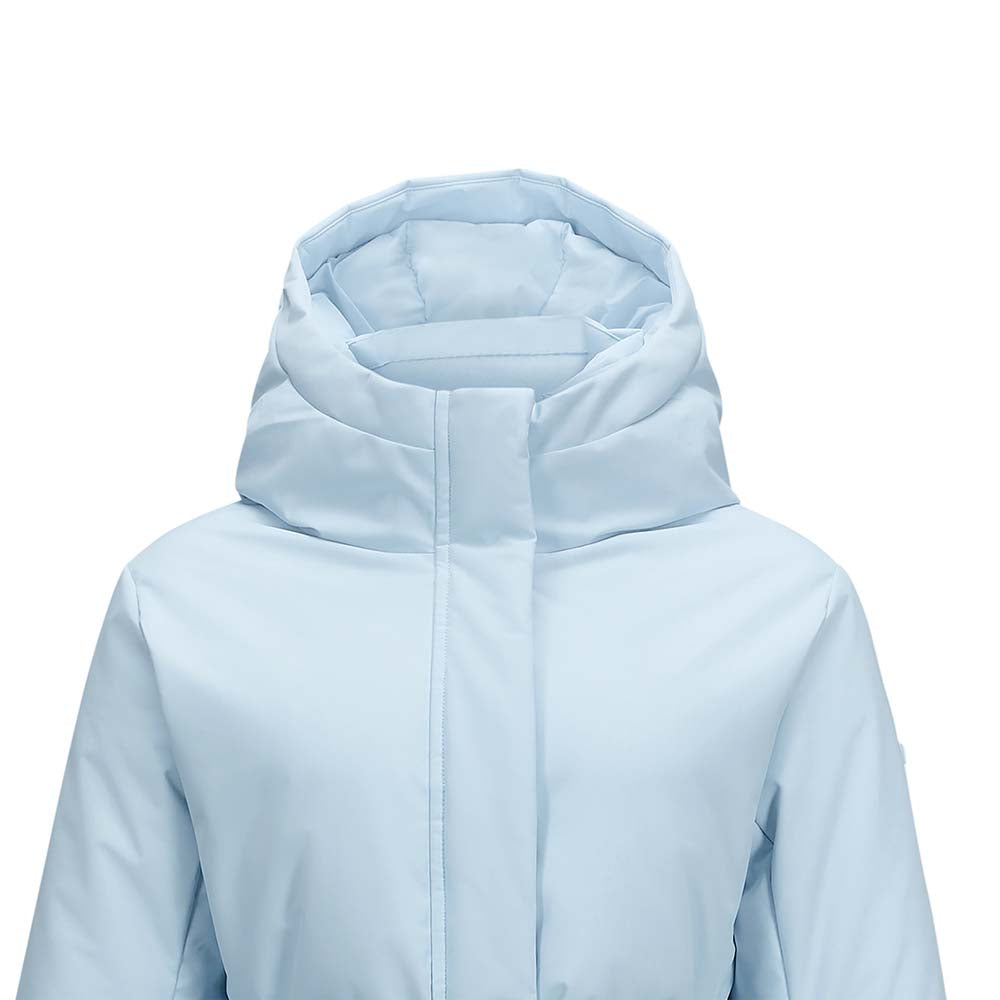 Skechers women's Go Trail Woven Down Parka in Sky Writing for outdoor performance wear