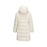 Skechers women's Go Trail Woven Down Coat in Eggnog for outdoor performance wear
