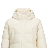 Skechers women's Go Trail Woven Down Coat in Eggnog for outdoor performance wear