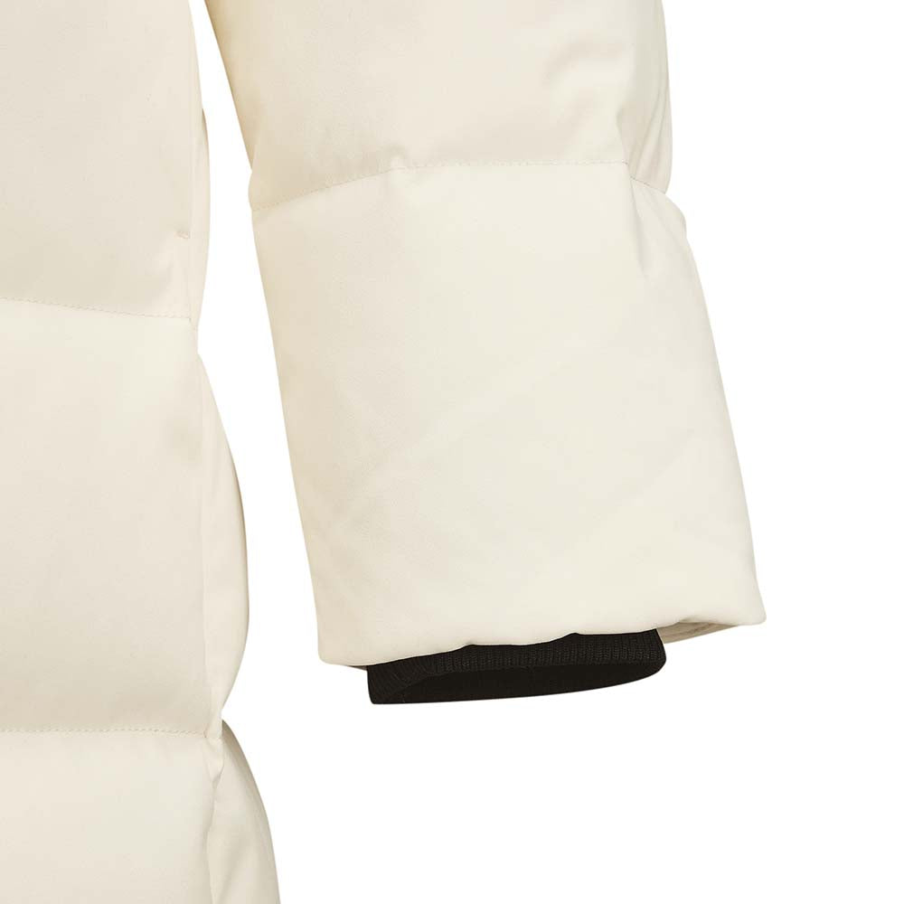 Skechers women's Go Trail Woven Down Coat in Eggnog for outdoor performance wear