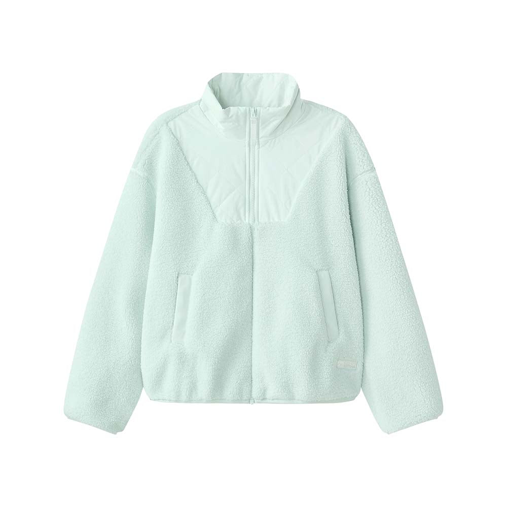 Skechers women's Go Trail Knit Quilted Jacket in Ice Flow for outdoor performance wear