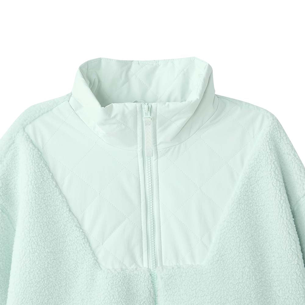 Skechers women's Go Trail Knit Quilted Jacket in Ice Flow for outdoor performance wear